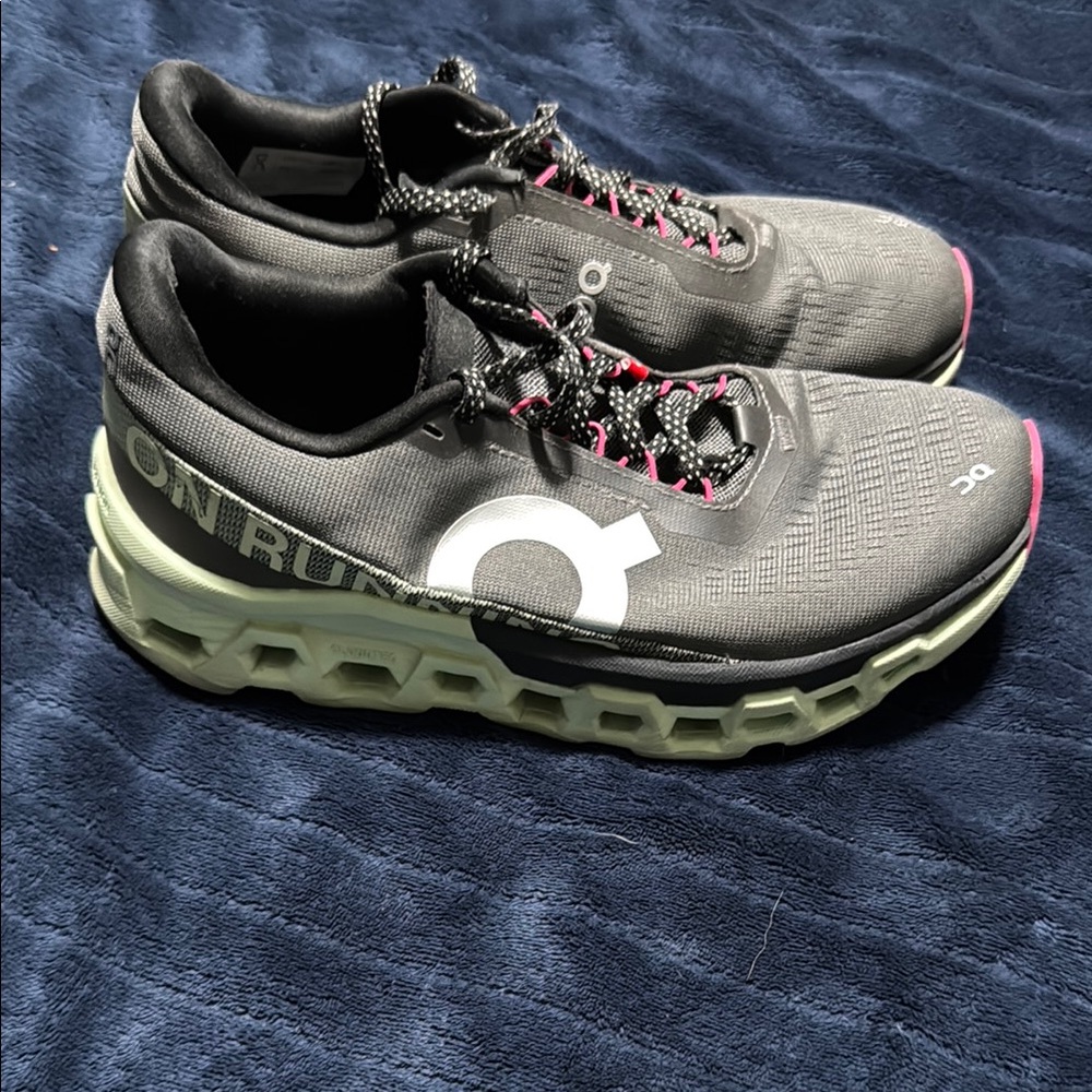 On Running Black and White Athletic Shoes